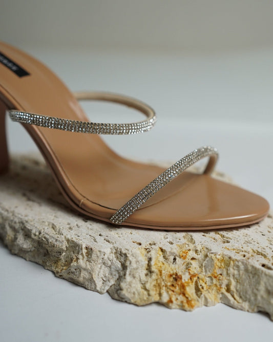 Nude Mesh Kitten Heels -