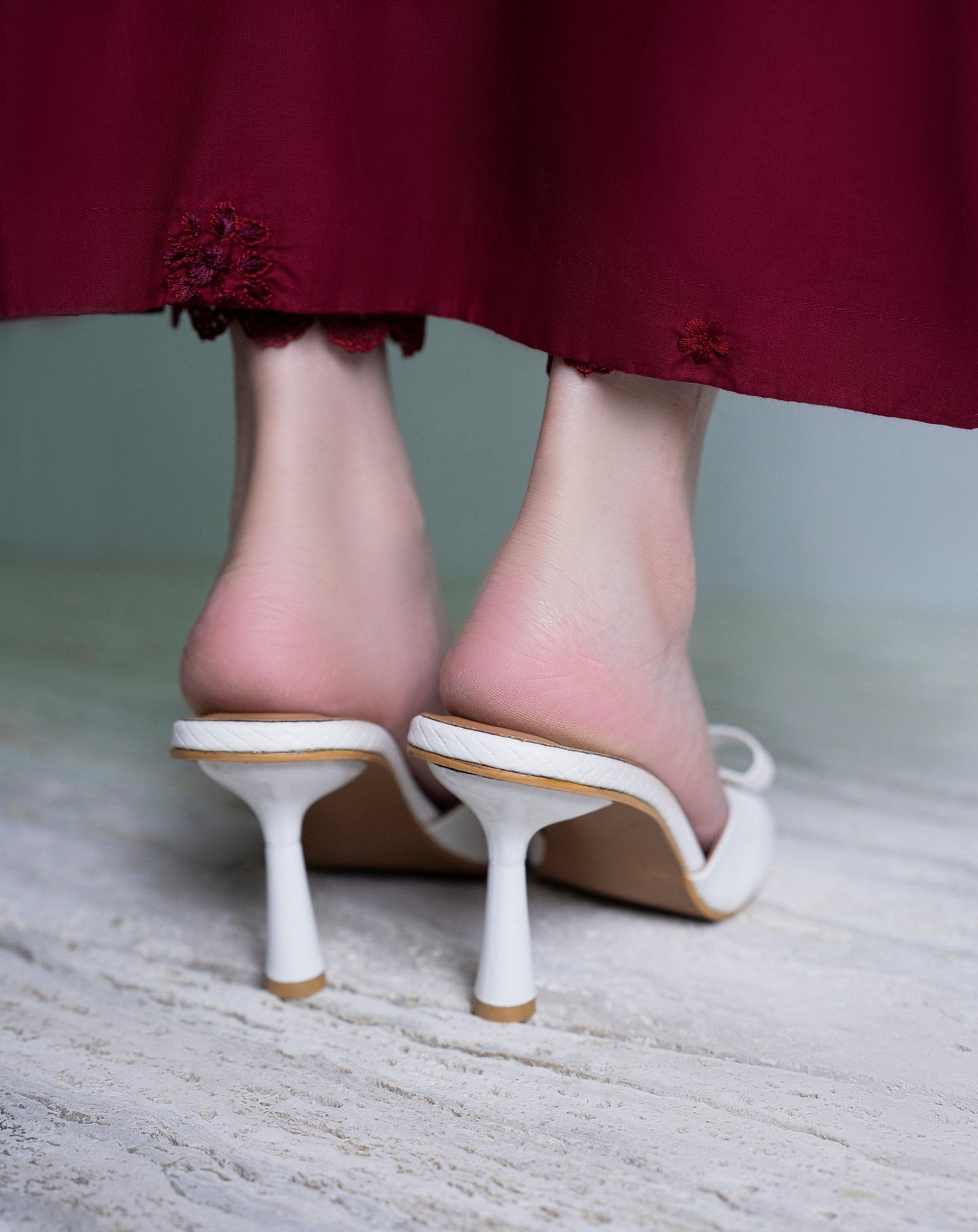 Peep Toe Bow Heels -