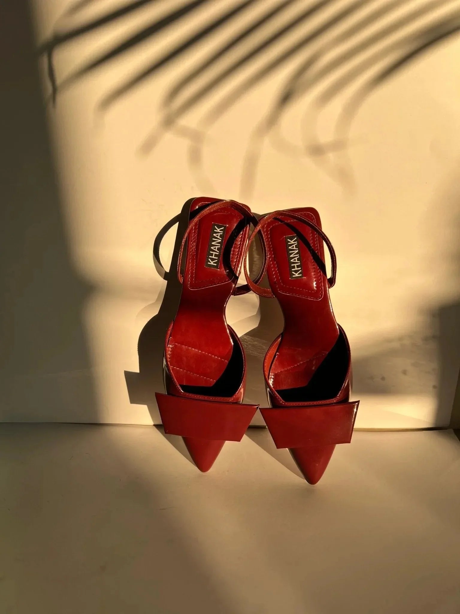 Pointed Toe Burgundy Flats -