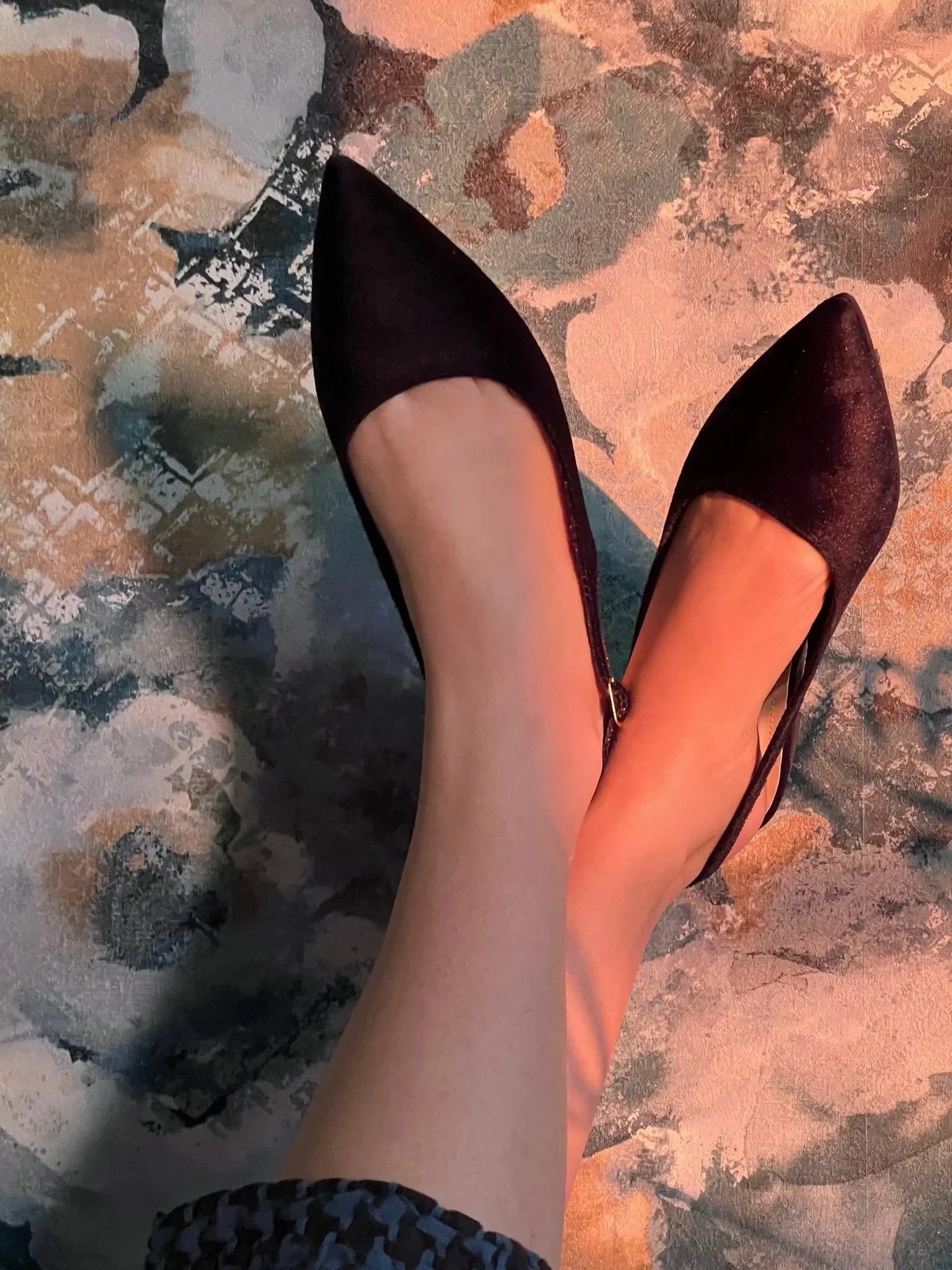 Pointed Toe Slingback Flats -