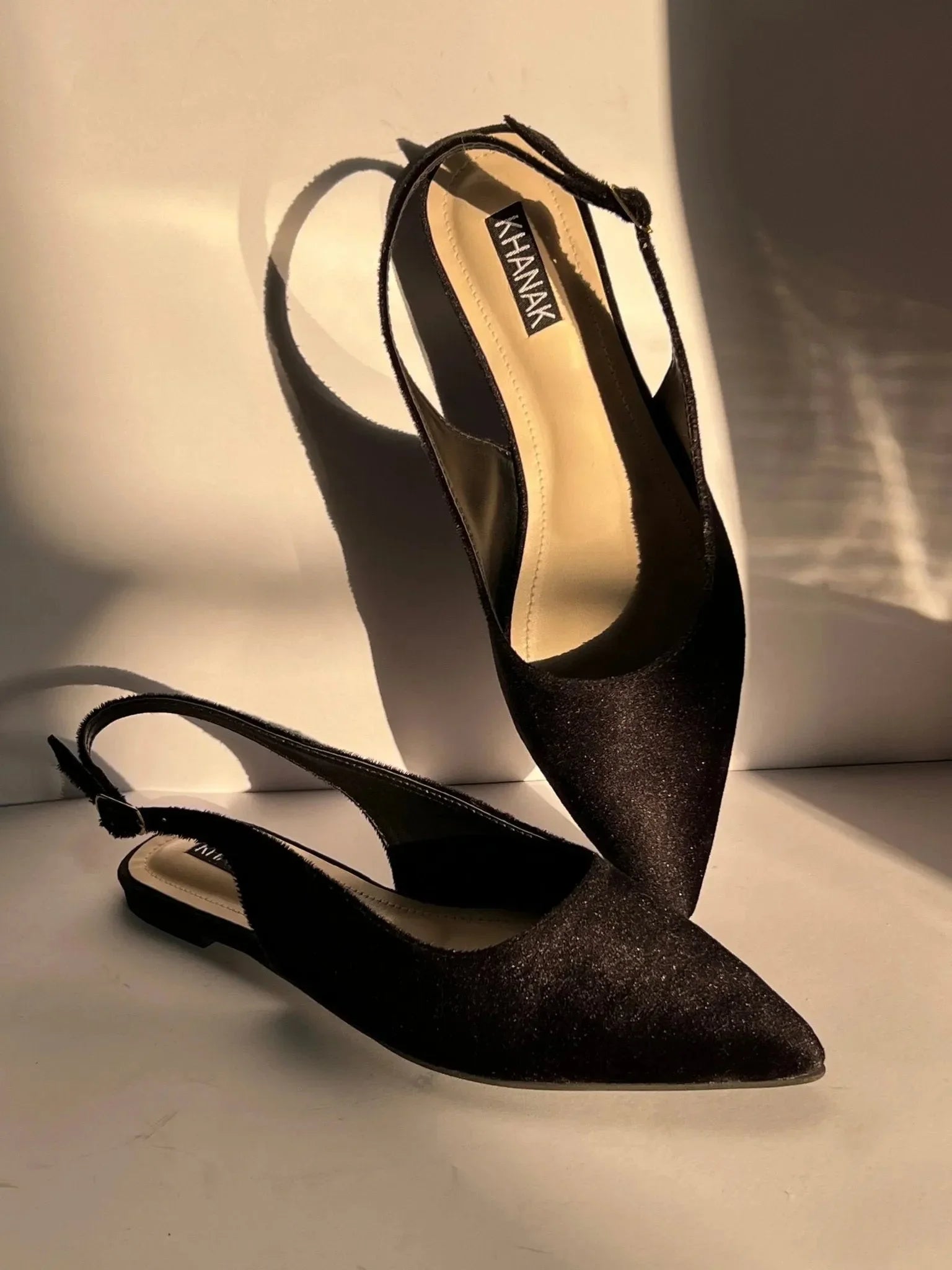 Pointed Toe Slingback Flats -