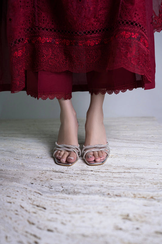 Sparkly Silver Rhinestone Heels -