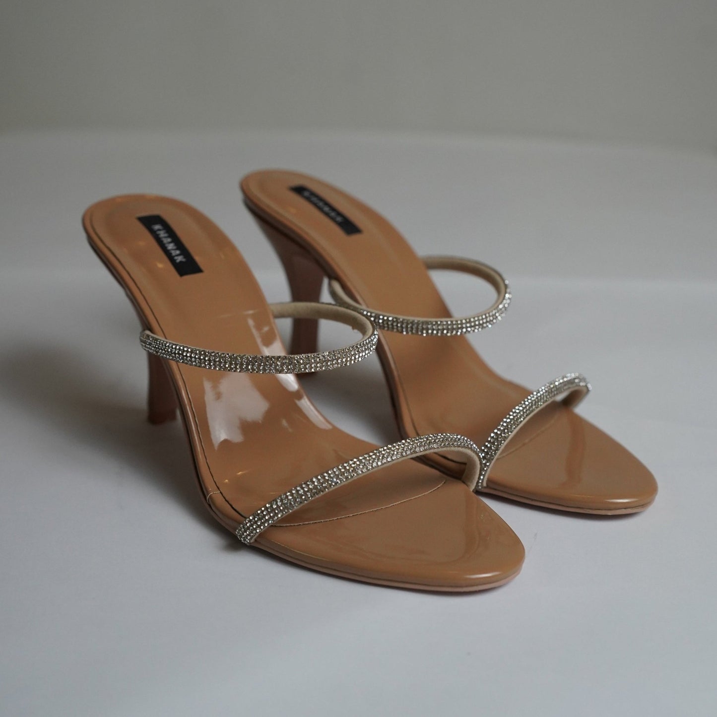 Nude Mesh Kitten Heels - 