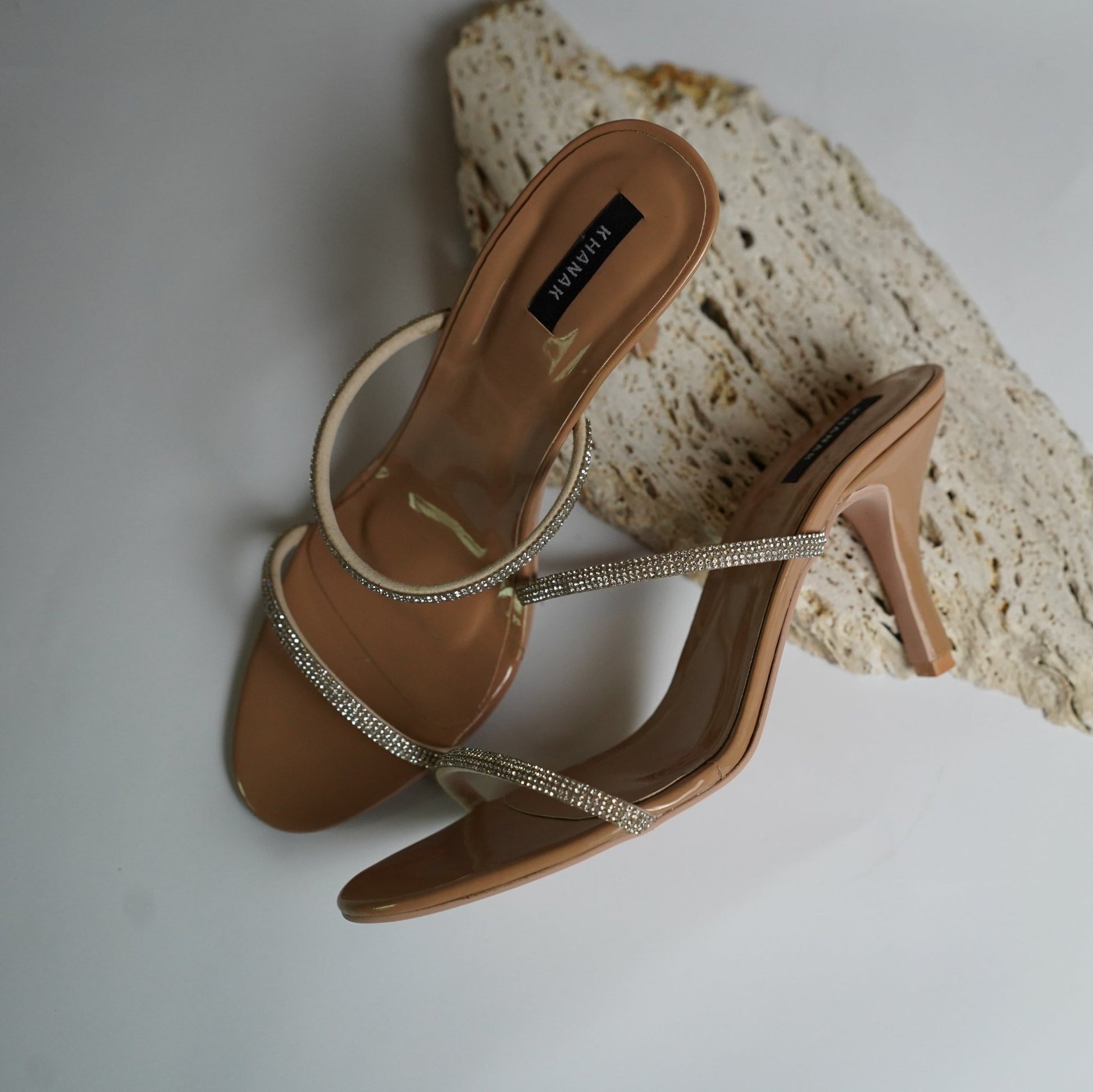 Nude Mesh Kitten Heels - 