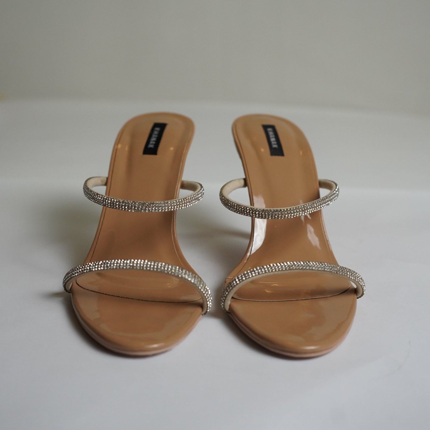 Nude Mesh Kitten Heels - 