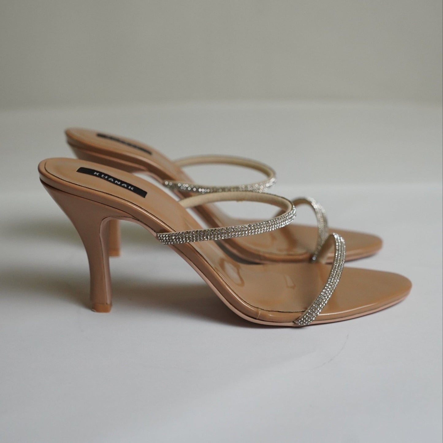 Nude Mesh Kitten Heels - 