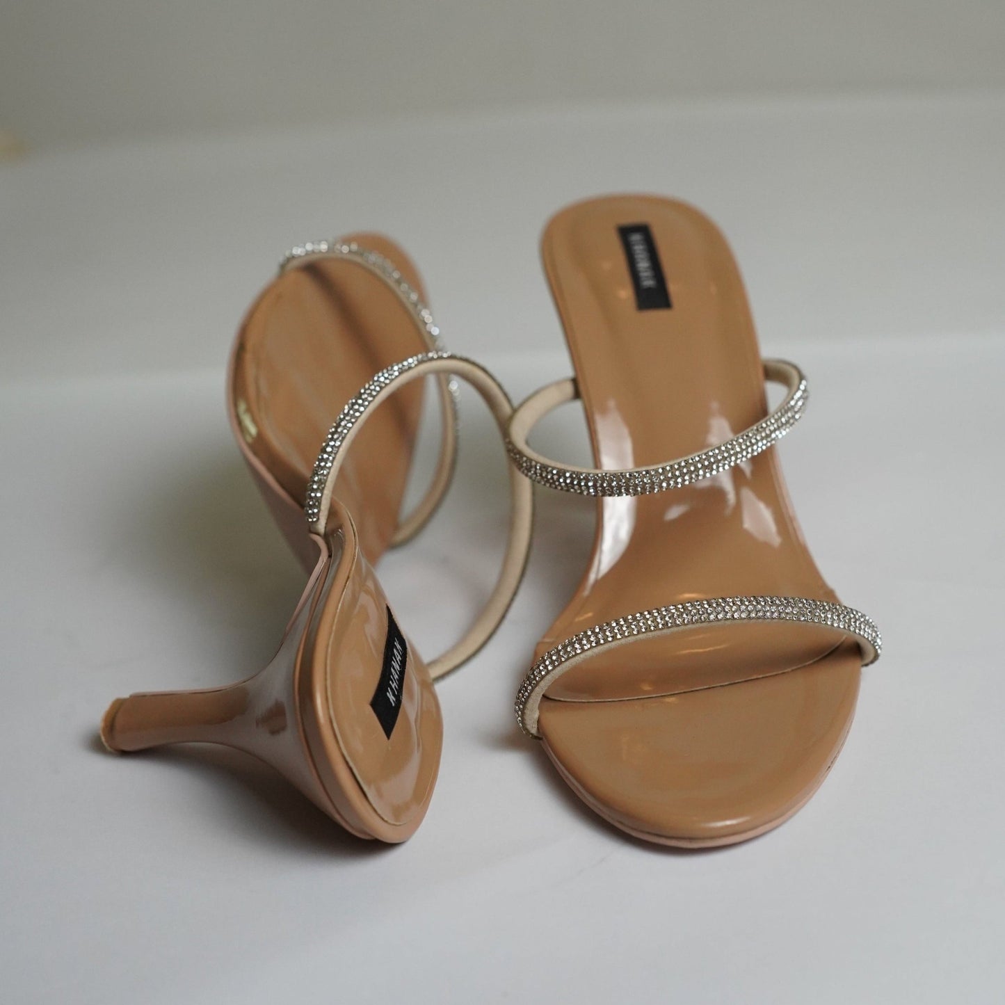 Nude Mesh Kitten Heels - 