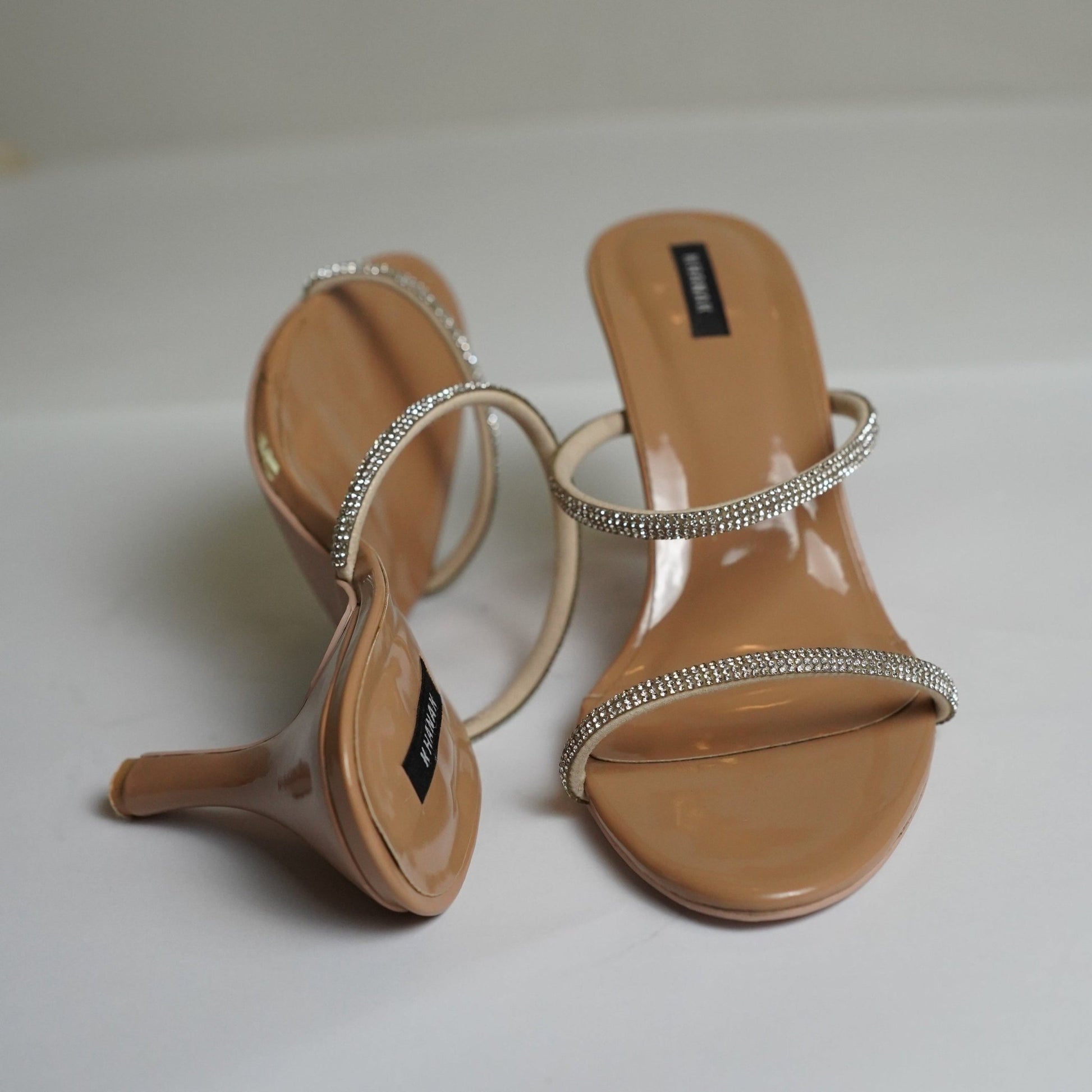 Nude Mesh Kitten Heels - 