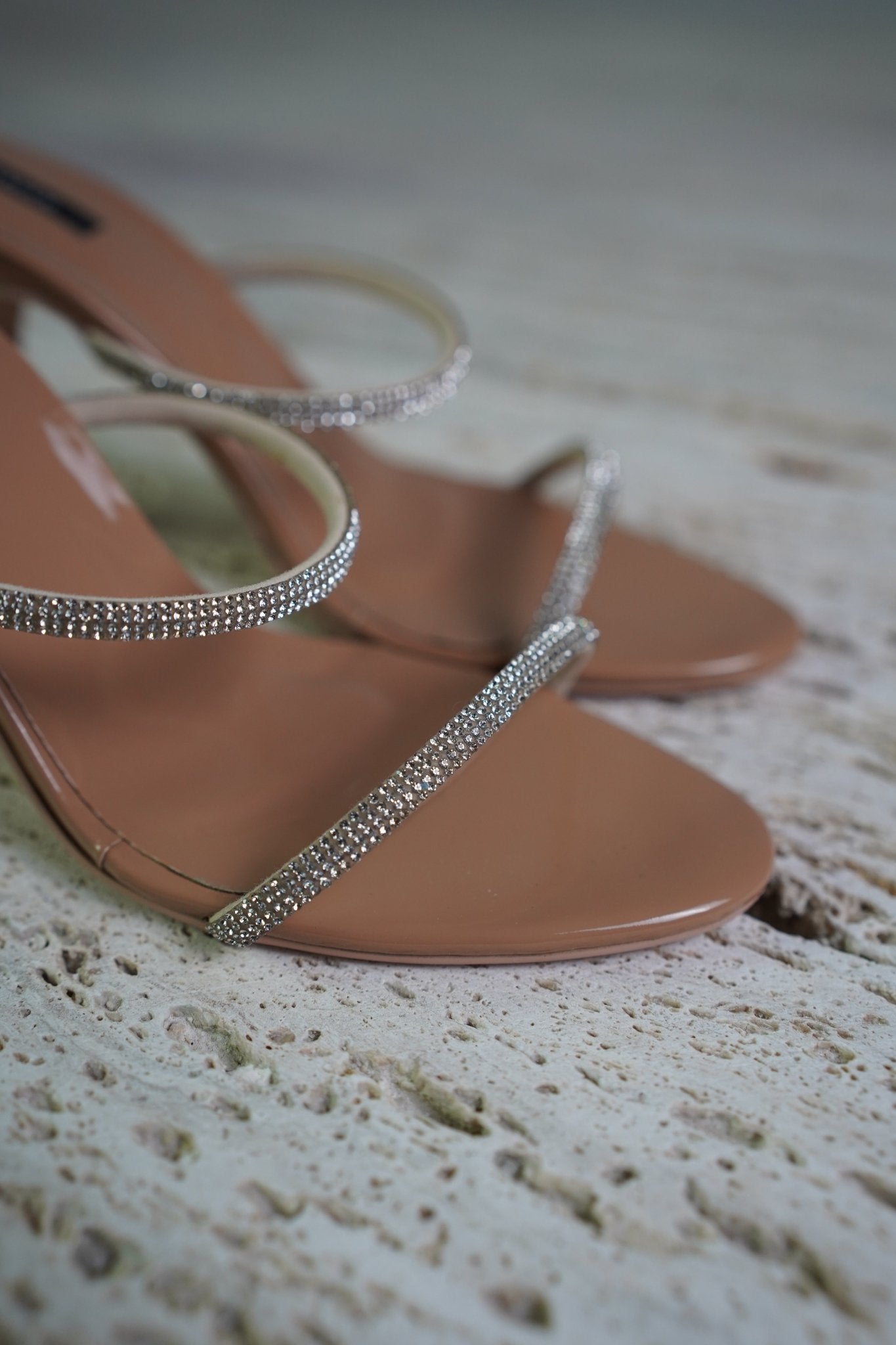 Nude Mesh Kitten Heels - 