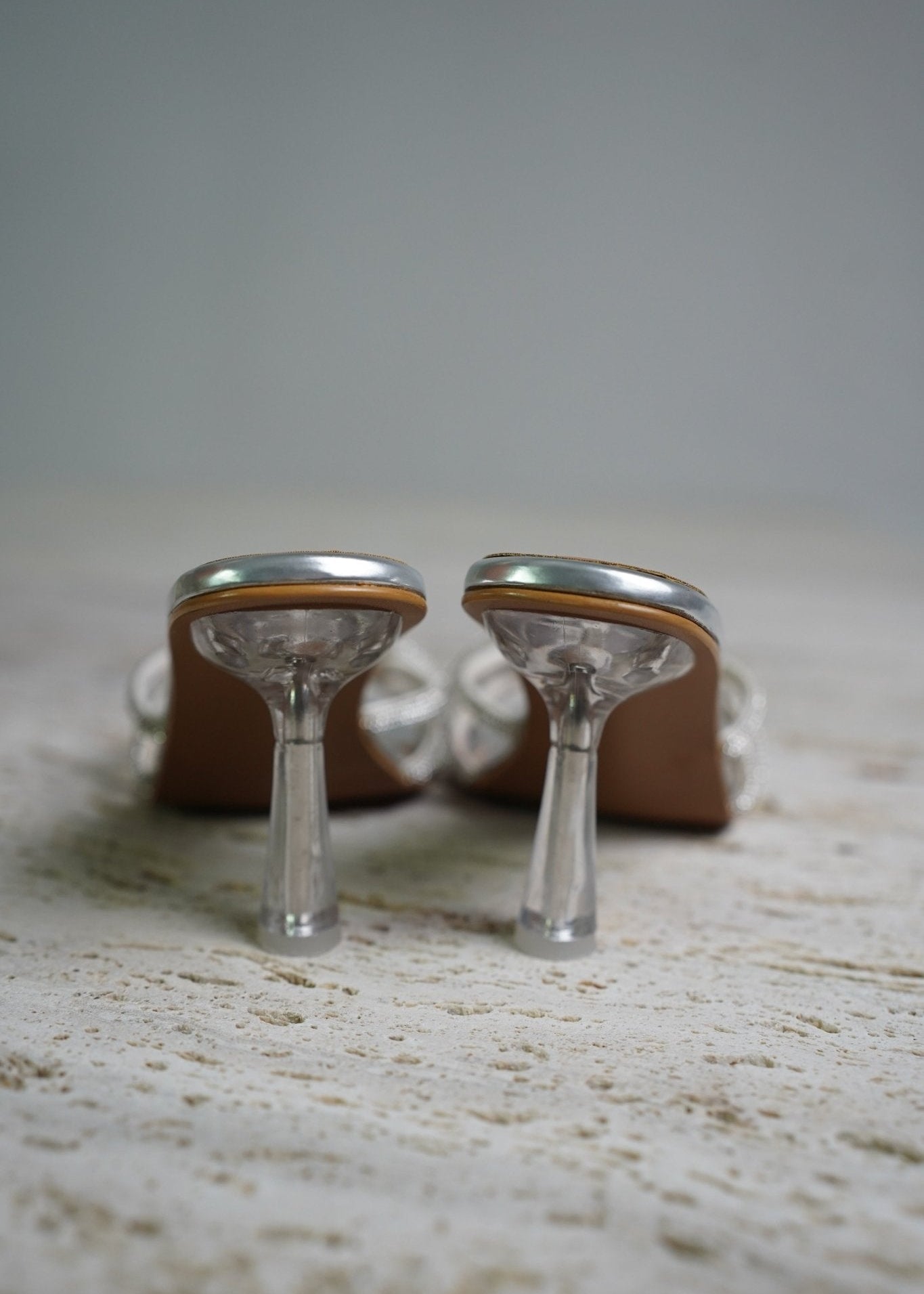 Sparkly Silver Rhinestone Heels - 